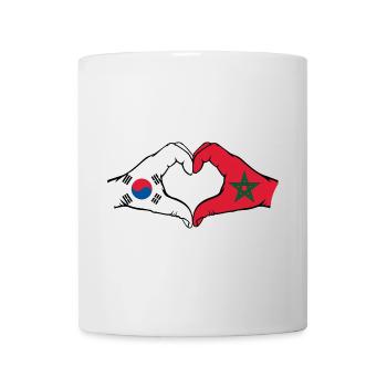 South Korea Morocco Hands Heart Shape - Mug - white - Front