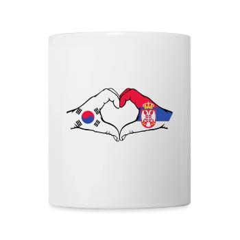 Südkorea Serbien Hände Herzform - Tasse - Weiß - Vorne