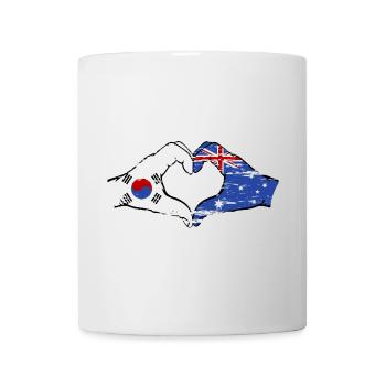 Südkorea Australien Hände Herzform used - Tasse - Weiß - Vorne