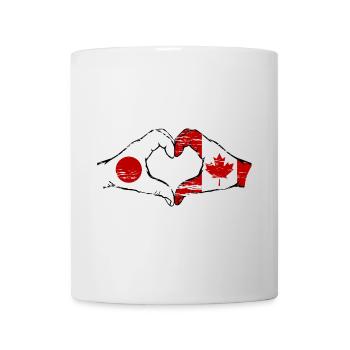 Japan Canada Hands Heart Shape Used - Mug - white - Front