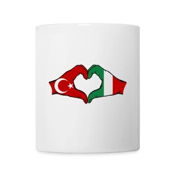 Turkey Italy Hands Heart Shape - Mug - white - Front