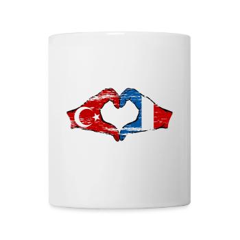 Turkey France Hands Heart Shape Used - Mug - white - Front