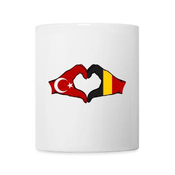 Turkey Belgium Hands Heart Shape - Mug - white - Front