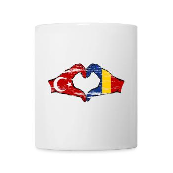 Turkey Romania Hands Heart Shape Used - Mug - white - Front