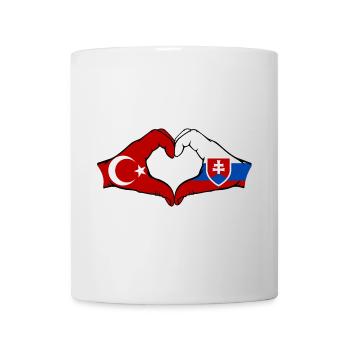 Turkey Slovakia Hands Heart Shape - Mug - white - Front