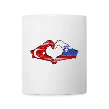 Turkey Slovenia Hands Heart Shape Used - Mug - white - Front