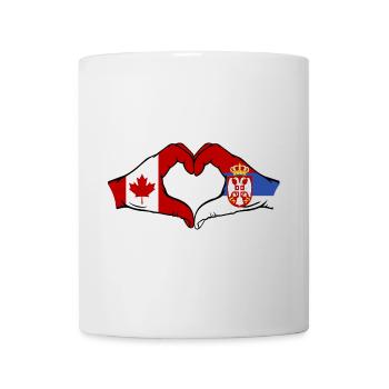 Canada Serbia Hands Heart Shape - Mug - white - Front