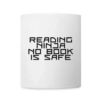 Reading Ninja, No Book Is Safe 3 - Tasse - Weiß - Vorne