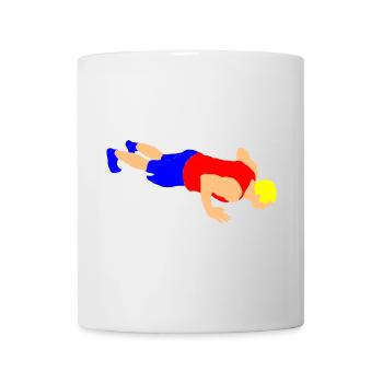 Liegestütze - Tasse - Weiß - Vorne