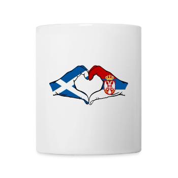 Schottland Serbien Flagge Herzform - Tasse - Weiß - Vorne
