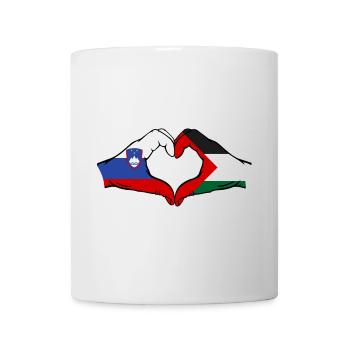Slovénie Palestine Drapeau Coeur Forme De Coeur - Mug blanc - blanc - Devant