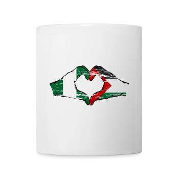 Nigeria Palestine drapeau forme de coeur utilisé - Mug blanc - blanc - Devant