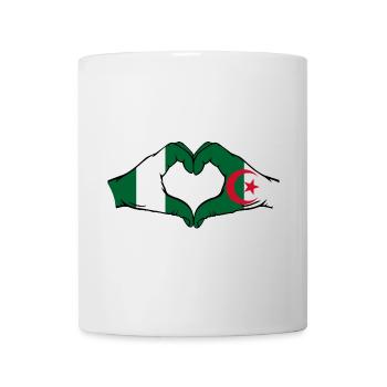 Nigeria Algerien Flagge Herzform - Tasse - Weiß - Vorne