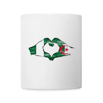 Nigeria Algérie drapeau forme de coeur utilisé - Mug blanc - blanc - Devant