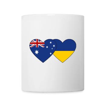 Drapeau de l’Australie et de l’Ukraine - Mug blanc - blanc - Devant