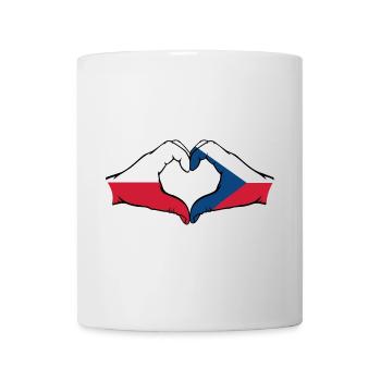 Poland Czech Republic Flag Hands Heart Shape - Mug - white - Front