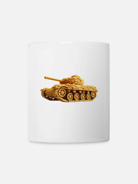 Pommes Panzer | Fries Tank - Tasse - Weiß
