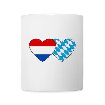 Holland Bavaria Flag Heart - Mug - white - Front