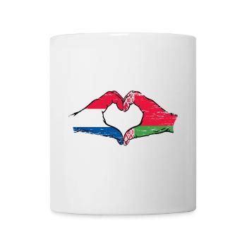 Holland Belarus Flagge Hände Herzform used - Tasse - Weiß - Vorne