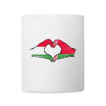 Ungarn Belarus Flagge Hände Herzform used - Tasse - Weiß - Vorne