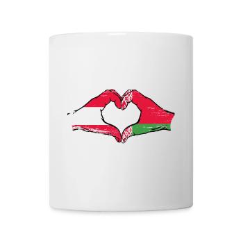 Österreich Belarus Flagge Hände Herzform used - Tasse - Weiß - Vorne