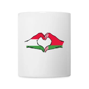 Ungarn Belarus Flagge Hände Herzform - Tasse - Weiß - Vorne