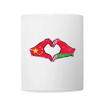 China Belarus Flagge Hände Herzform used - Tasse - Weiß - Vorne