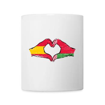 Spanien Belarus Flagge Hände Herzform used - Tasse - Weiß - Vorne