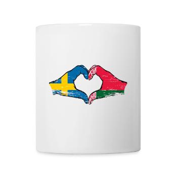 Schweden Belarus Flagge Hände Herzform used - Tasse - Weiß - Vorne