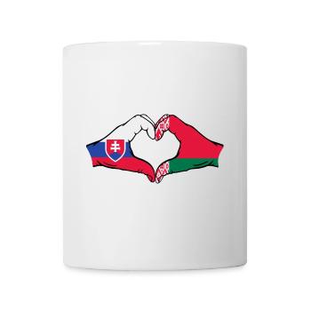 Slowakei Belarus Flagge Hände Herzform - Tasse - Weiß - Vorne