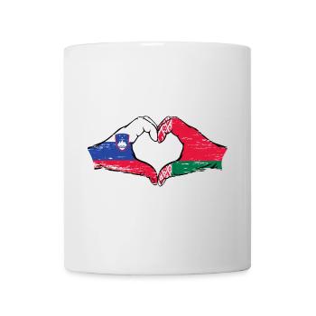 Slowenien Belarus Flagge Hände Herzform used - Tasse - Weiß - Vorne