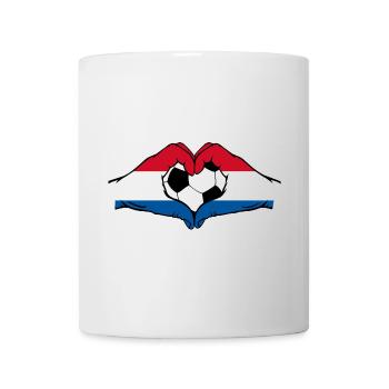 Holland football flag hands heart shape - Mug - white - Front