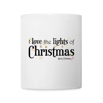 I Love Christmas Lights, English - Mug - white - Front