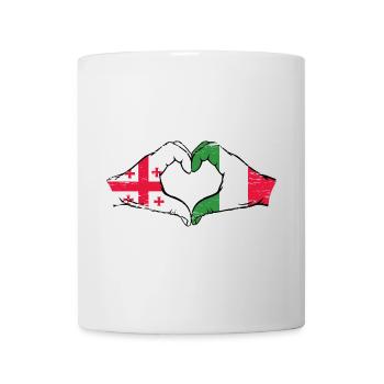 Georgia Italy Flag Hands Heart Shape Used - Mug - white - Front