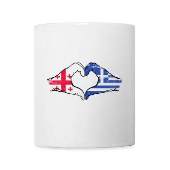 Georgien Griechenland Flagge Hände Herzform used - Tasse - Weiß - Vorne
