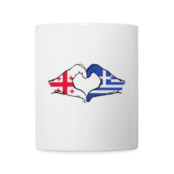 Georgia Greece Flag Hands Heart Shape - Mug - white - Front