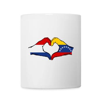 Holland Venezuela Flag Hands Heart Shape - Mug - white - Front