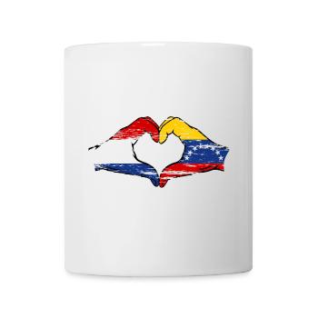 Holland Venezuela Flag Hands Heart Shape used - Mug - white - Front