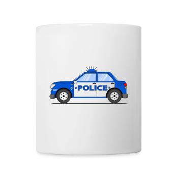 Police Bleu et Blanc - Mug blanc - blanc - Devant