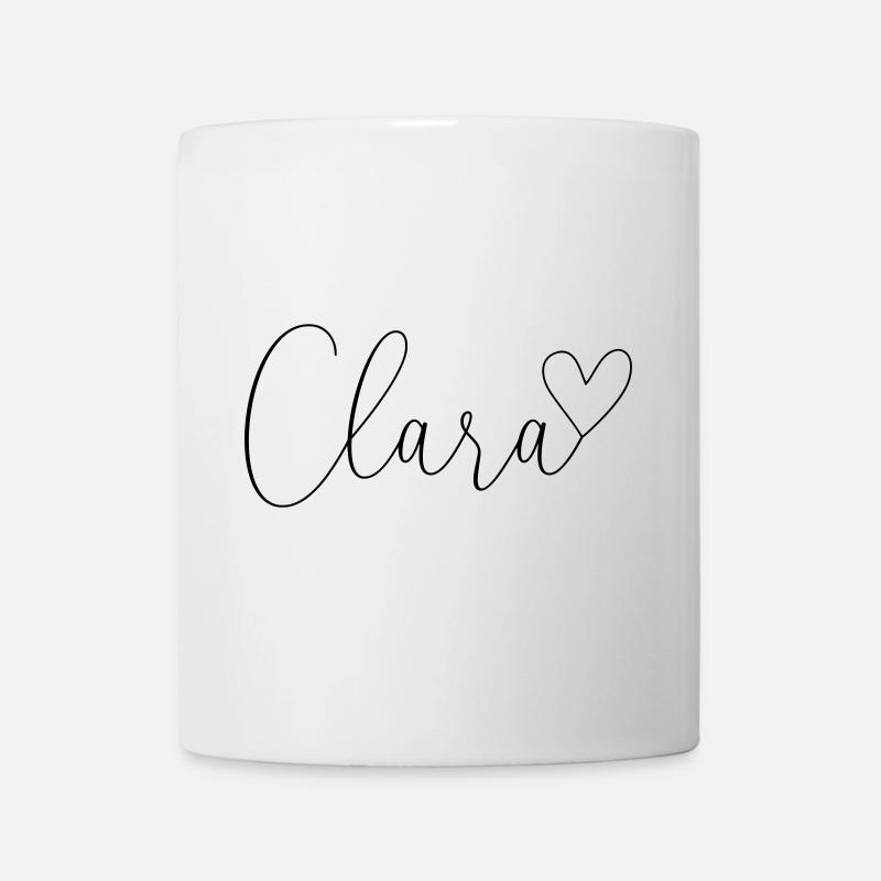 Clara Cognome Nome Ragazza - Tazza - bianco