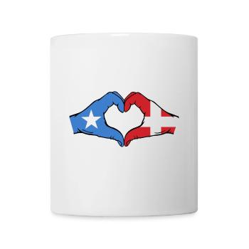 Somalia Denmark Flag Hands Heart Shape - Mug - white - Front