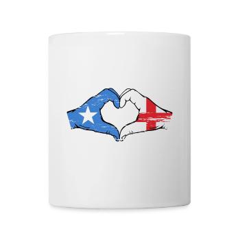 Somalie Angleterre drapeau mains forme de coeur utilisé - Mug blanc - blanc - Devant