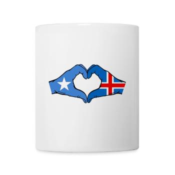 Somalia Island Flag Hands Heart Shape - Mug - white - Front