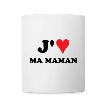 J'aime ma maman - Mug blanc - blanc - Devant