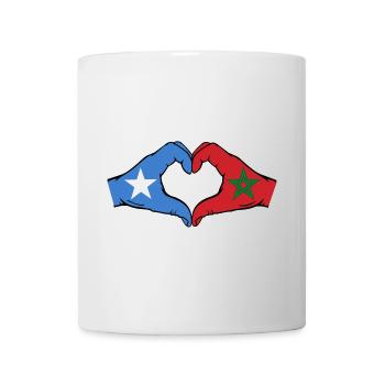 Somalia Morocco Flag Hands Heart Shape - Mug - white - Front