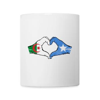 Algerien Somalia Flagge Hände Herzform used - Tasse - Weiß - Vorne