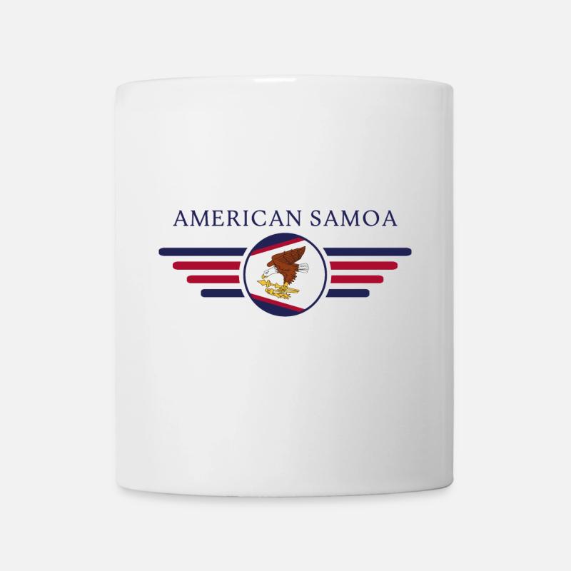 American Samoa, Eleganz Stil Design T-Shirt - Tasse - Weiß