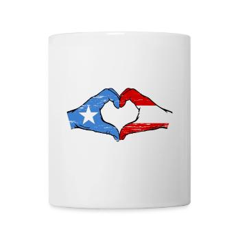 Somalie Autriche Drapeau Mains Coeur Forme Utilisé - Mug blanc - blanc - Devant