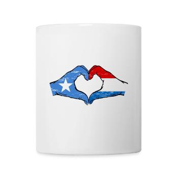 Somalie Hollande drapeau mains forme de coeur utilisé - Mug blanc - blanc - Devant