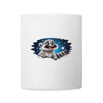 Funny raccoon under the stars - Mug - white - Front